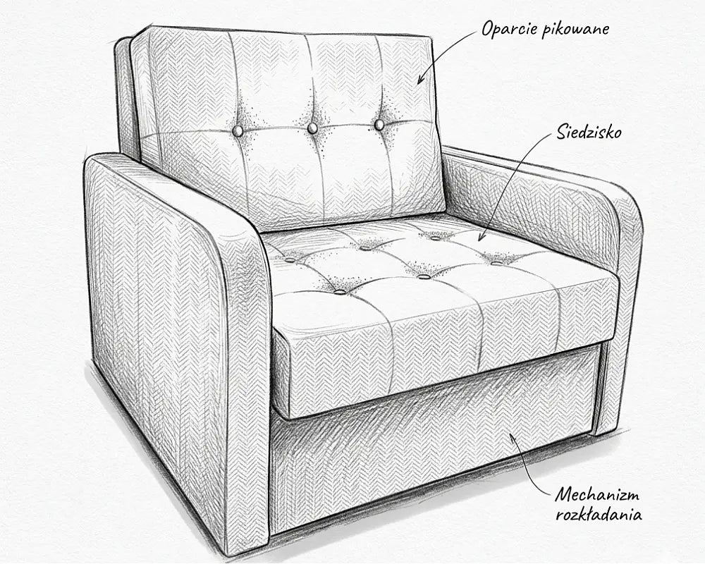Sofa Maja 1R morena 12